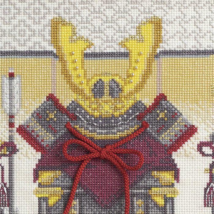 クロスステッチフレーム＜兜と文様＞ | リバティ 生地、編み物、刺繍