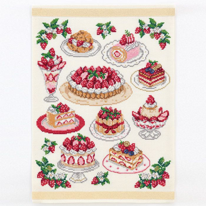 2/10予約】クロスステッチタペストリー＜Strawberry Time＞ | リバティ