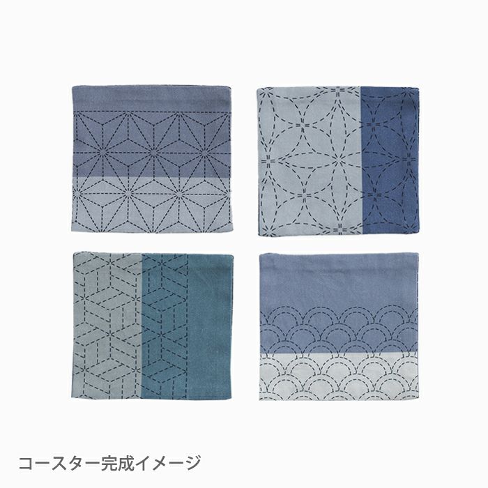 オックス パネルクロス Sashiko Style 麻の葉＜01X＞生地 ホビーラ