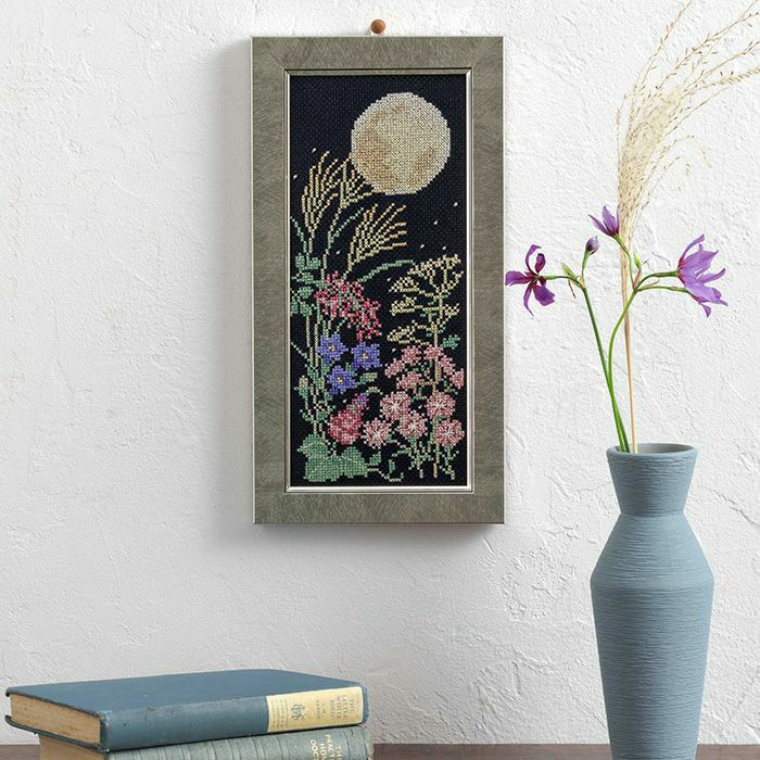 完成品】クロスステッチフレーム＜秋の森で＞ | リバティ 生地、編み物